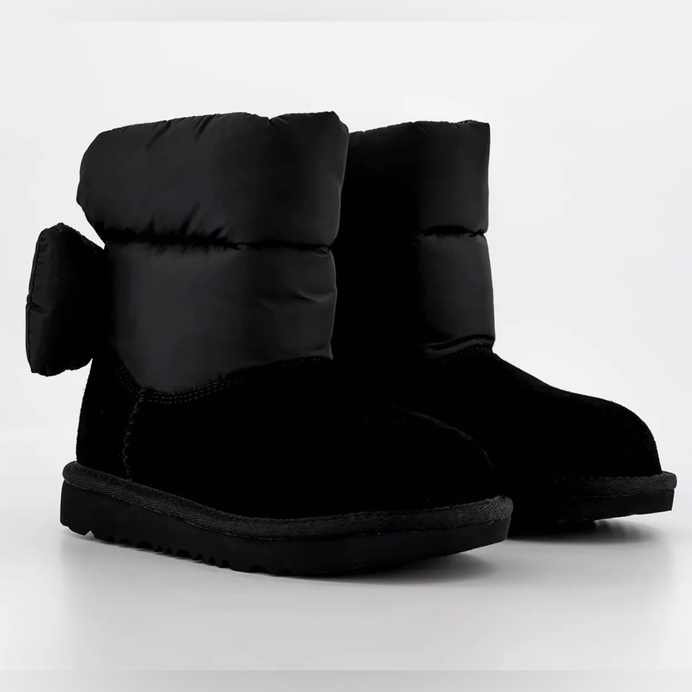 Ugg Kids Bailey Bow Maxi Wavelength black comfy casual outdoor winter comfy